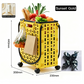 Foldable Shopping Cart with 360 Degree Swivel Wheels