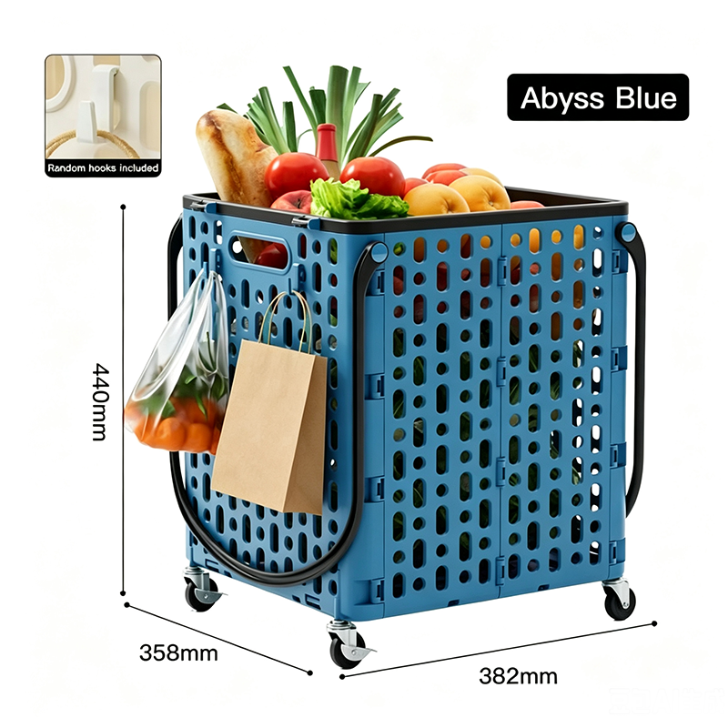 Foldable Shopping Cart with 360 Degree Swivel Wheels