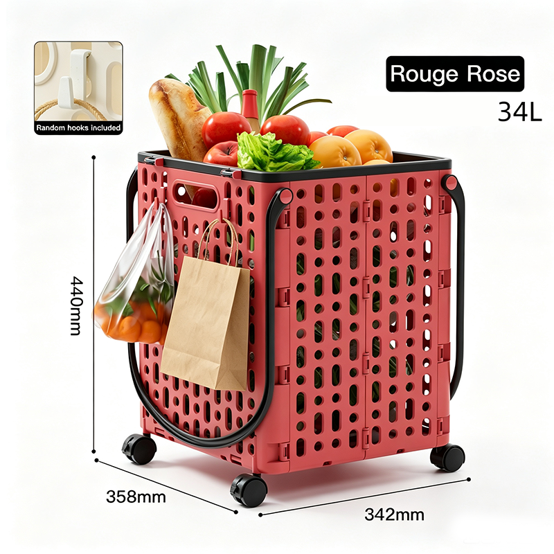 Foldable Shopping Cart with 360 Degree Swivel Wheels
