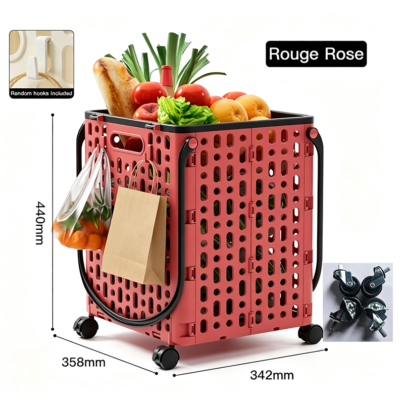 Foldable Shopping Cart with 360 Degree Swivel Wheels