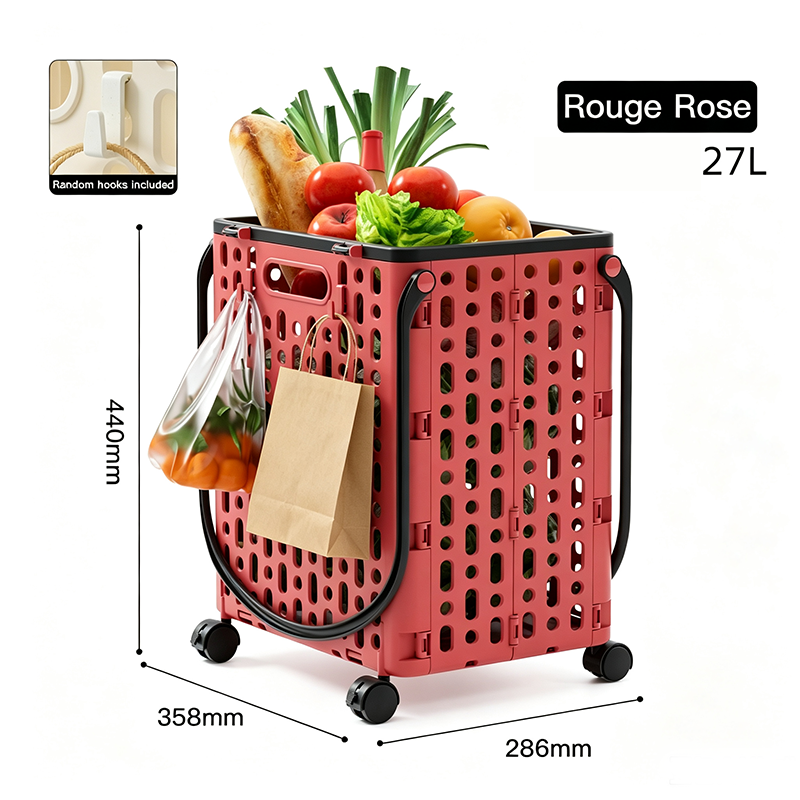 Foldable Shopping Cart with 360 Degree Swivel Wheels