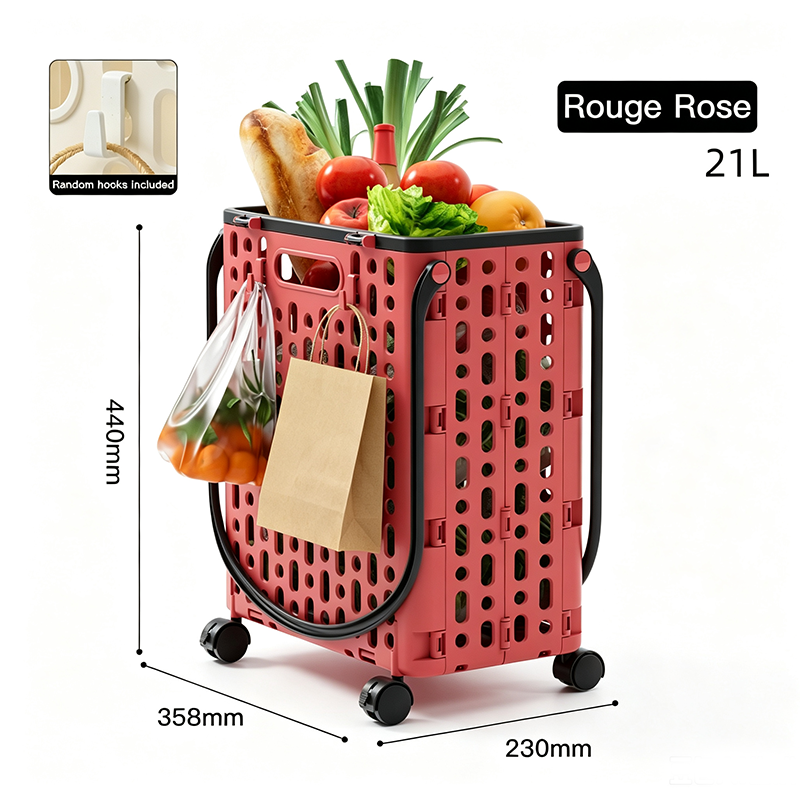 Foldable Shopping Cart with 360 Degree Swivel Wheels