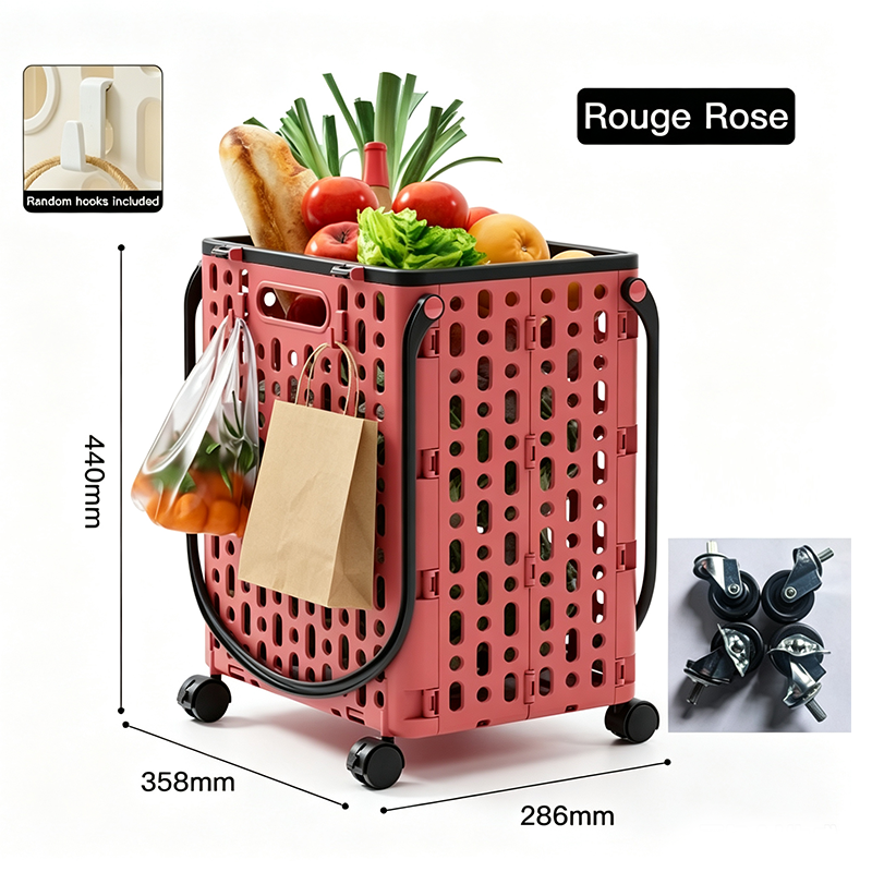 Foldable Shopping Cart with 360 Degree Swivel Wheels