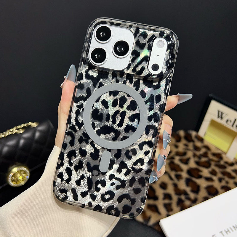 Magnetic Leopard Print Phone Case