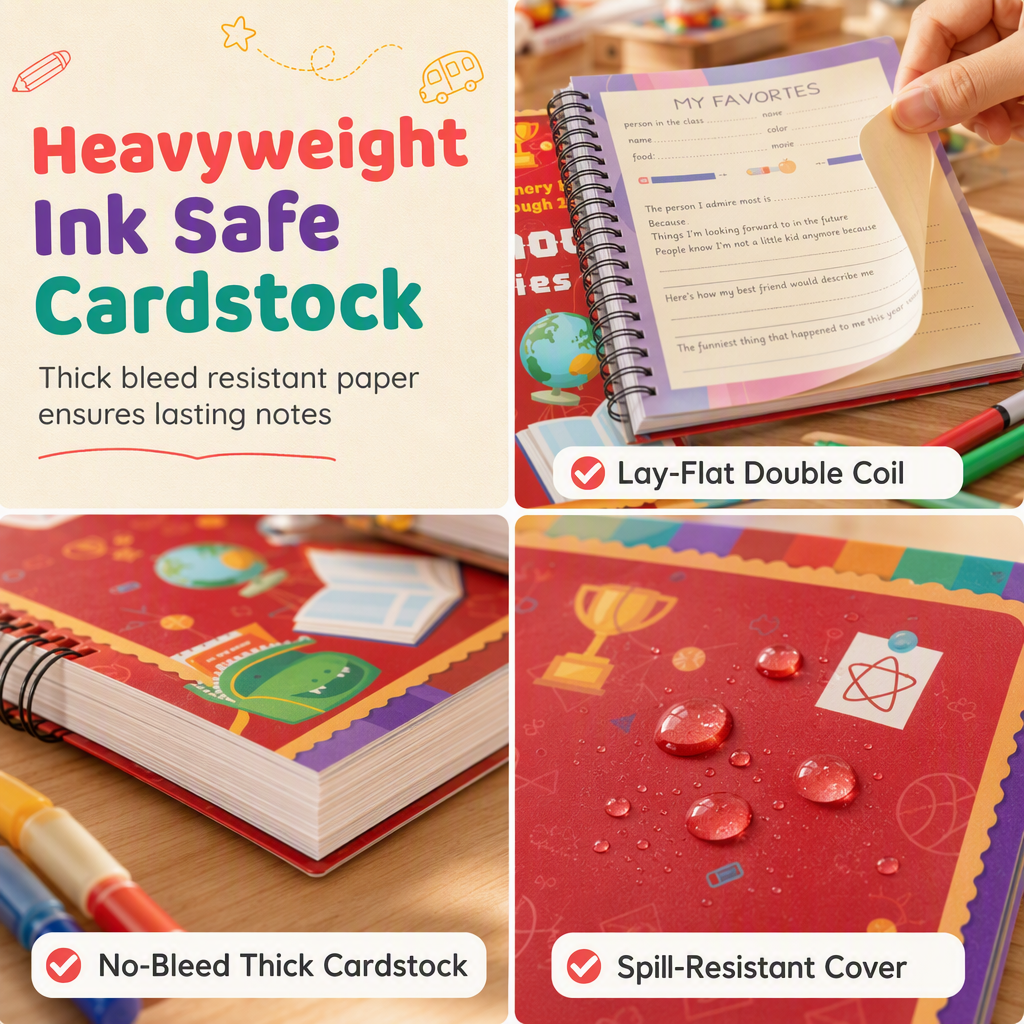 ⏳🔥LIMITED-TIME 50% OFF! ⏰School Memory Book Keepsake Journal Notebook for Students📓🎓