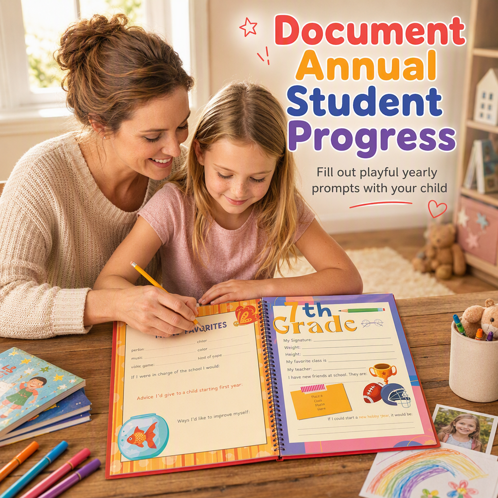 ⏳🔥LIMITED-TIME 50% OFF! ⏰School Memory Book Keepsake Journal Notebook for Students📓🎓