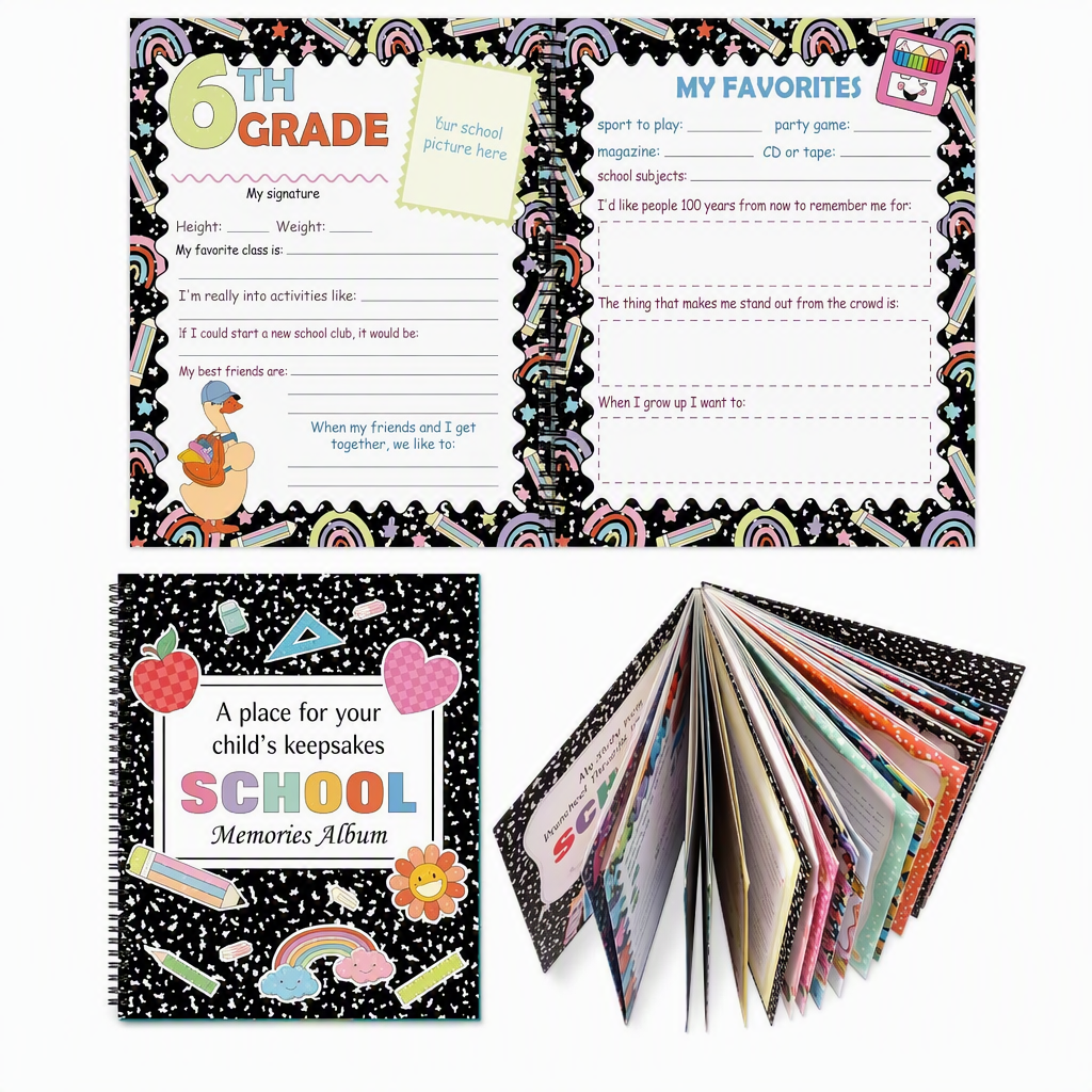 ⏳🔥LIMITED-TIME 50% OFF! ⏰School Memory Book Keepsake Journal Notebook for Students📓🎓