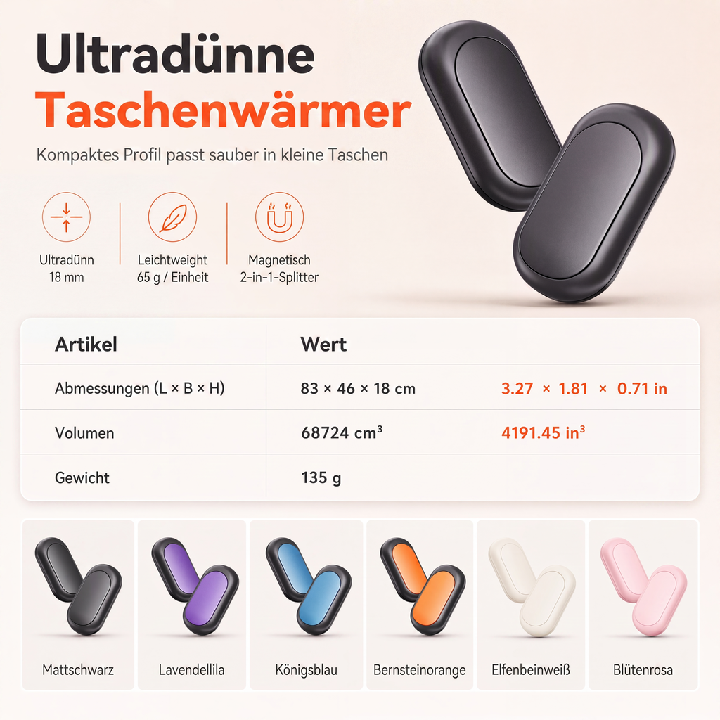 ⏰ Limited-Time Offer! 🔥Magnetic Splittable 2-in-1 Rechargeable Hand Warmer – Mini Portable USB Electric Hand Warmer, Cosy Warmth for Winter Days ♨️