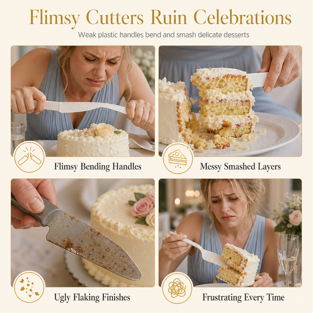 🌸 50% OFF NOW! 🌸Exquisite Metal Alloy Cake Knife and Server Set