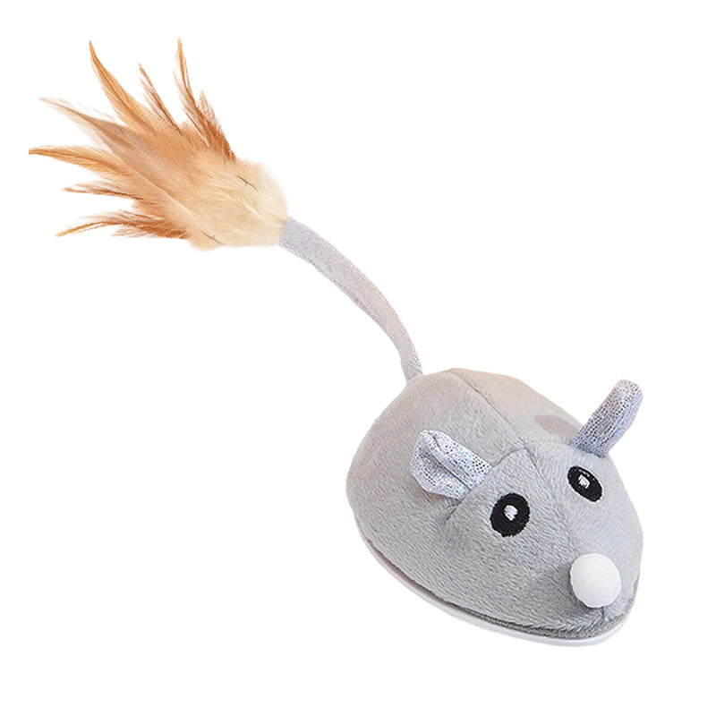 🐱 50% OFF! ✨ Smart Electric Cat Toy Mouse – Obstacle Avoidance, Realistic Plush Design & Type-C Rechargeable – Low-Noise 360° Movement for Endless Play 🐭