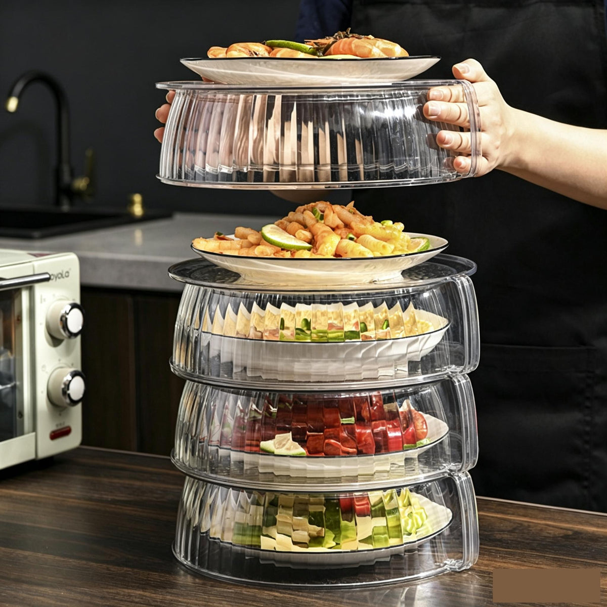 📢📢50% OFF !! ⏰Multi-Layer Stackable Microwave Food Cover