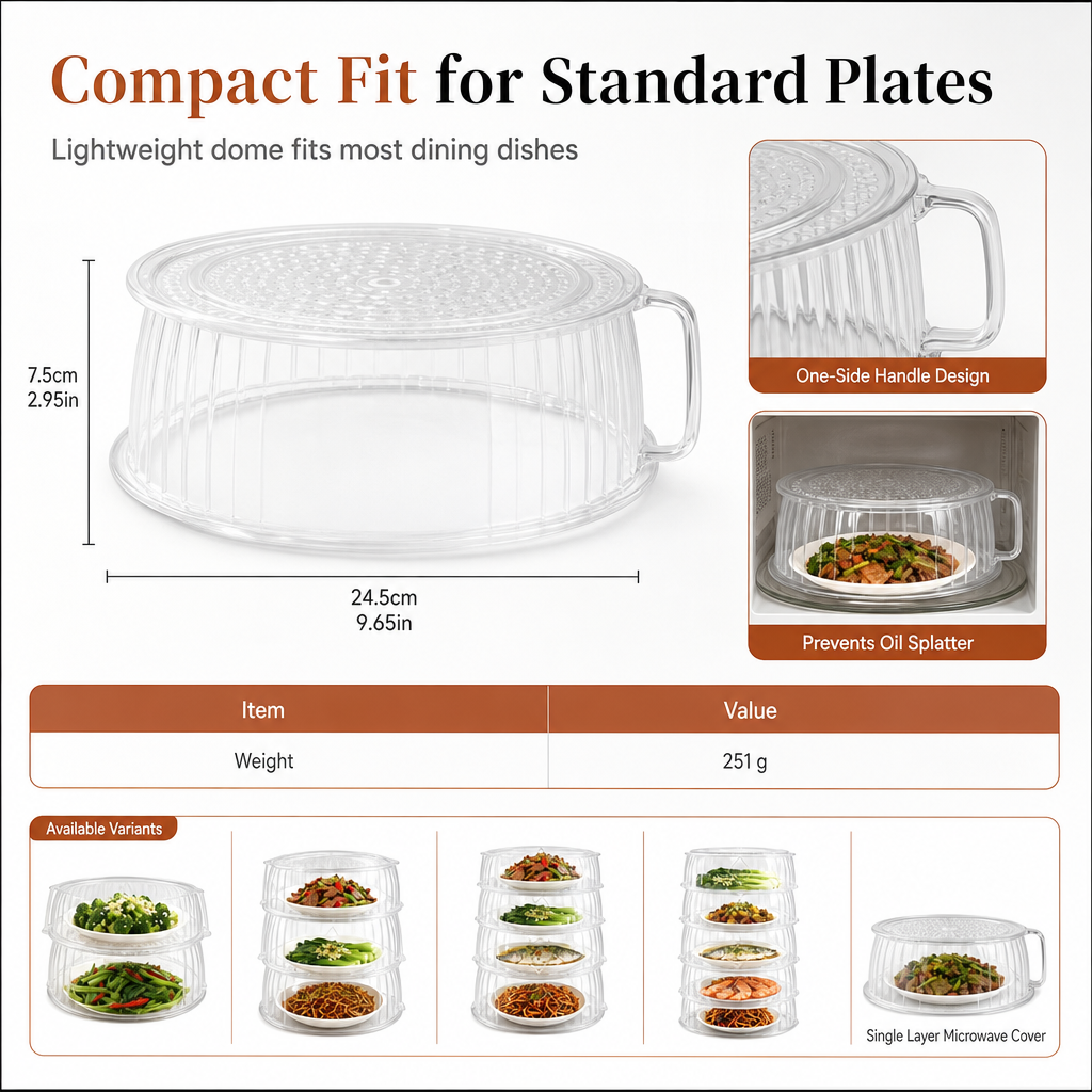 📢📢50% OFF !! ⏰Multi-Layer Stackable Microwave Food Cover