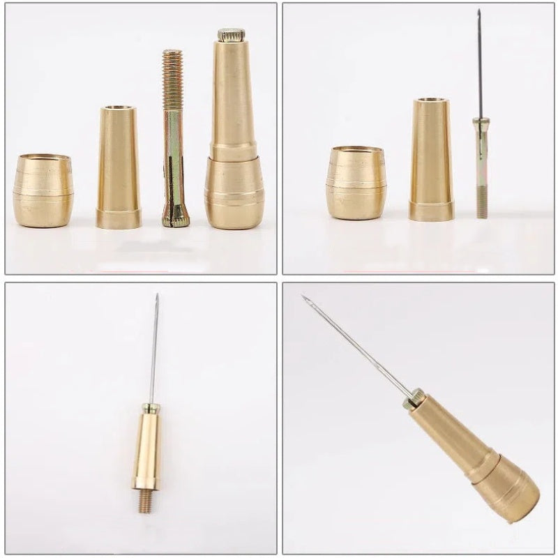 ✨ 5PCS Leather Sewing Awl Kit – High-Strength Steel & Copper Handle