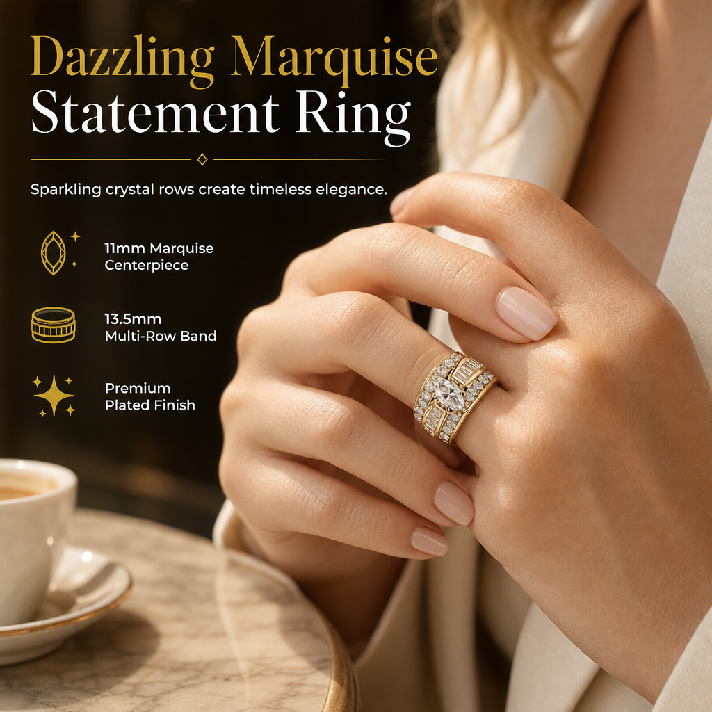 ⏳🔥LIMITED-TIME 50% OFF! ⏰Plated Cubic Zirconia Engagement Ring Fashion Jewelry💍🌸