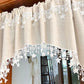 ⭐ Star Lace Trim Curtain: Arched Design, Rod Pocket, Premium Blend