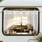 ⭐ Star Lace Trim Curtain: Arched Design, Rod Pocket, Premium Blend