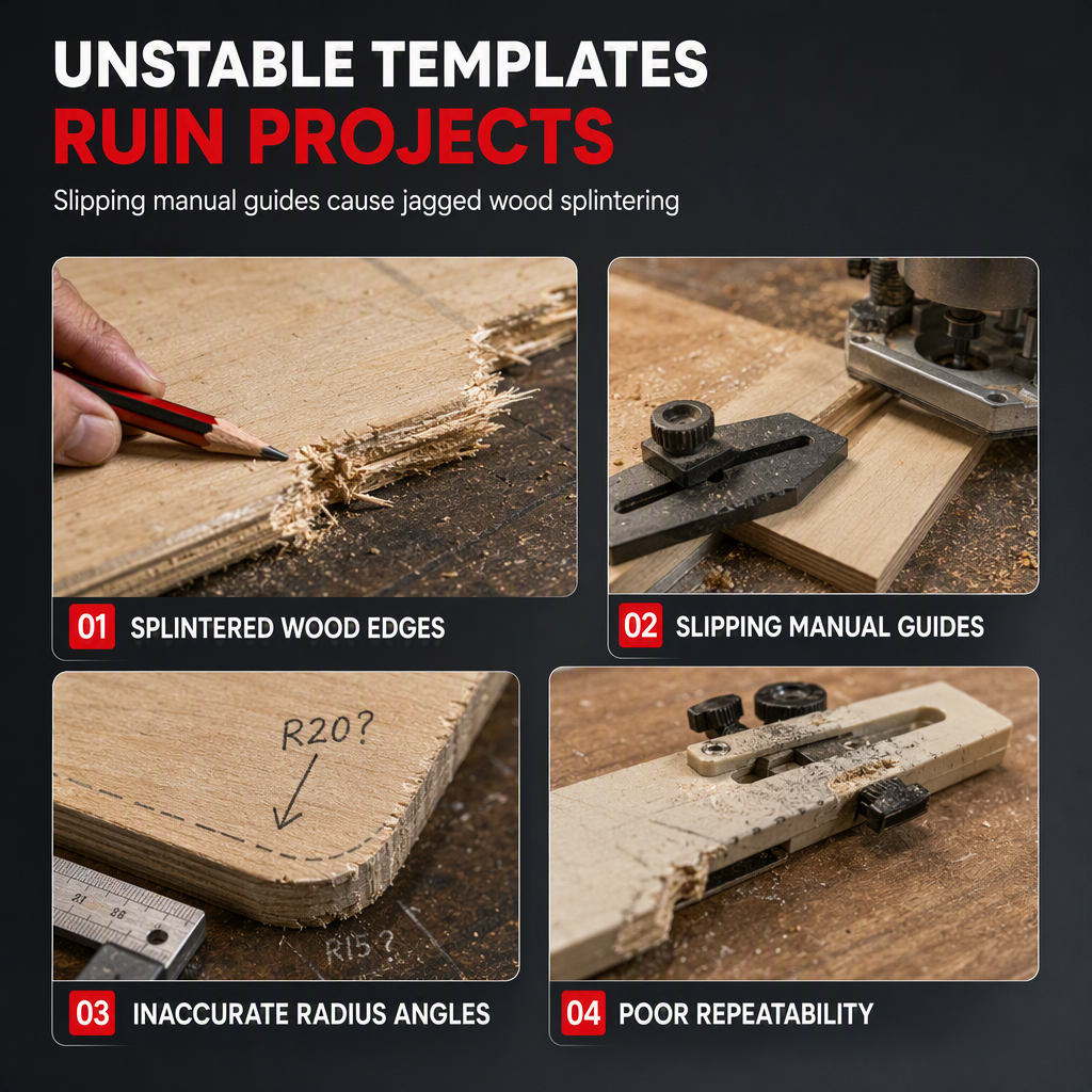 🔧 Save 50%!  R-Angle Router Template – Rounded corners & woodworking finish ✨