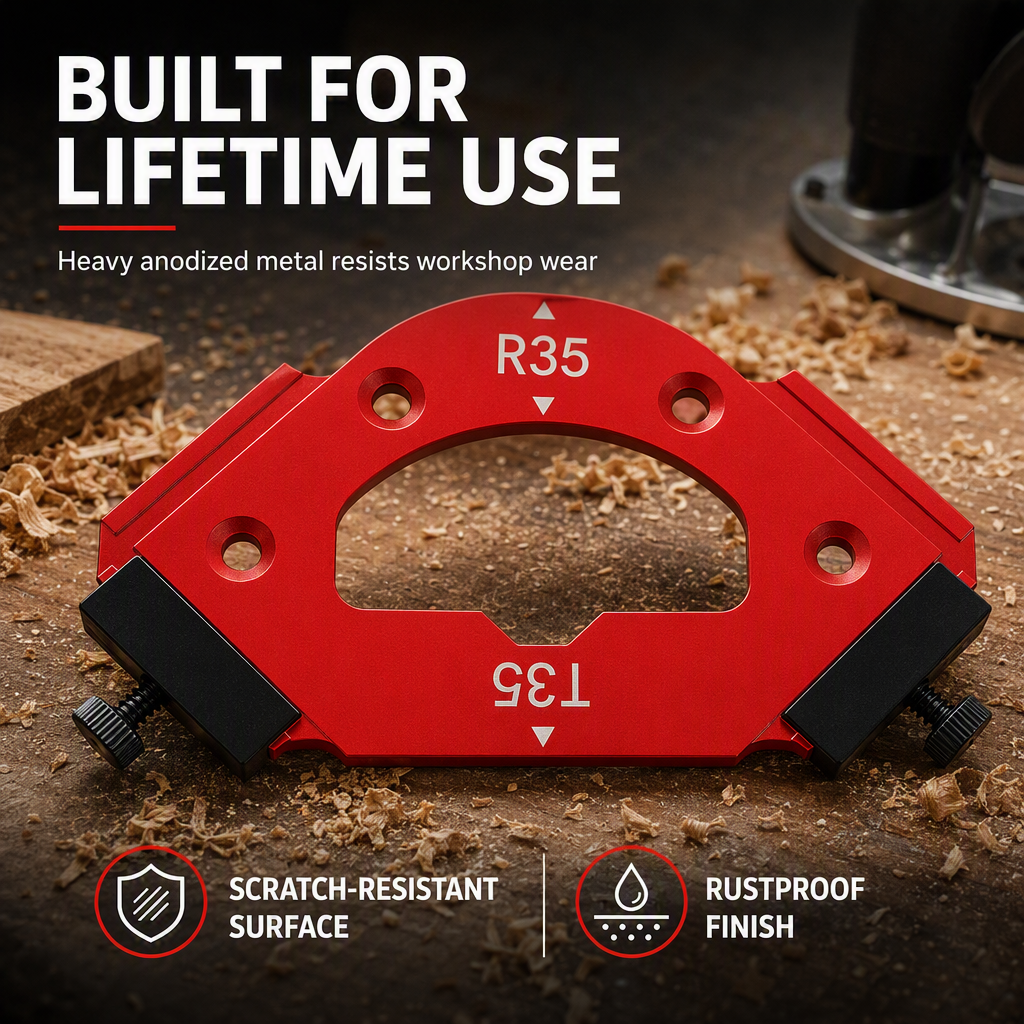 🔧 Save 50%!  R-Angle Router Template – Rounded corners & woodworking finish ✨