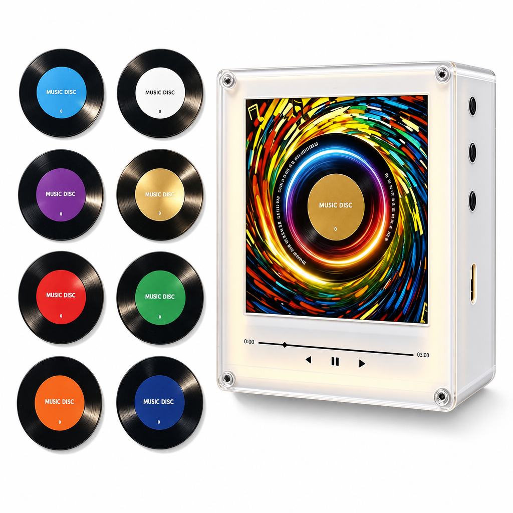 ⏳🔥LIMITED-TIME 50% OFF! ⏰NFC Magnetic Fridge Music Box – Tap to Play + 360° LED Light