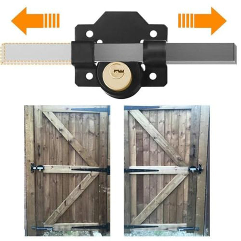 50/70mm Long Throw Gate Lock with 5 Keys