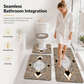 4 Piece Faux Cashmere Absorbent Bathroom Rug Set with Rectangular Mat U Shaped Toilet Mat Toilet Lid Cover and Long Runner Rug