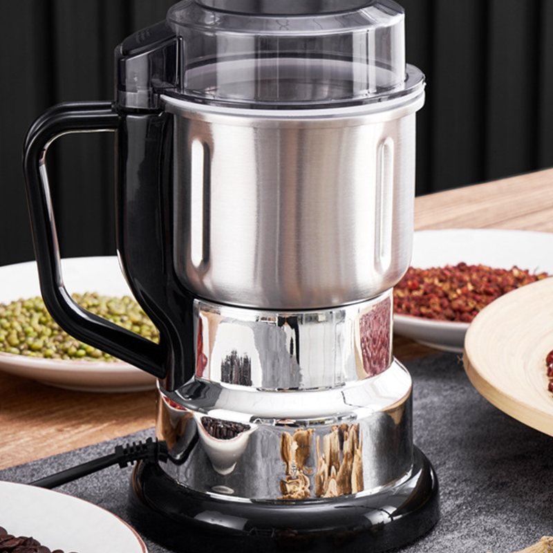 ⚡ Electric Spice & Coffee Grinder: 4-Leaf Blade, One-Touch Control, Safety Lock, Food-Grade Steel