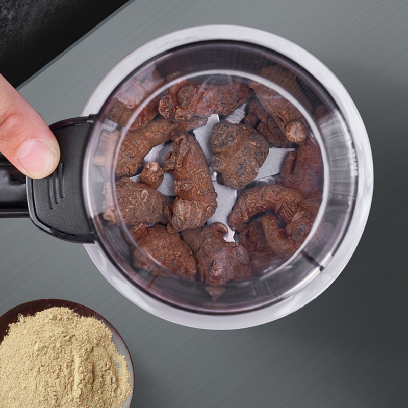 ⚡ Electric Spice & Coffee Grinder: 4-Leaf Blade, One-Touch Control, Safety Lock, Food-Grade Steel