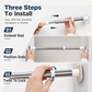 Straight Telescopic Shower Curtain Rod No Drill Adjustable Tension Window Curtain Pole and Clothes Drying Rod for Bathroom