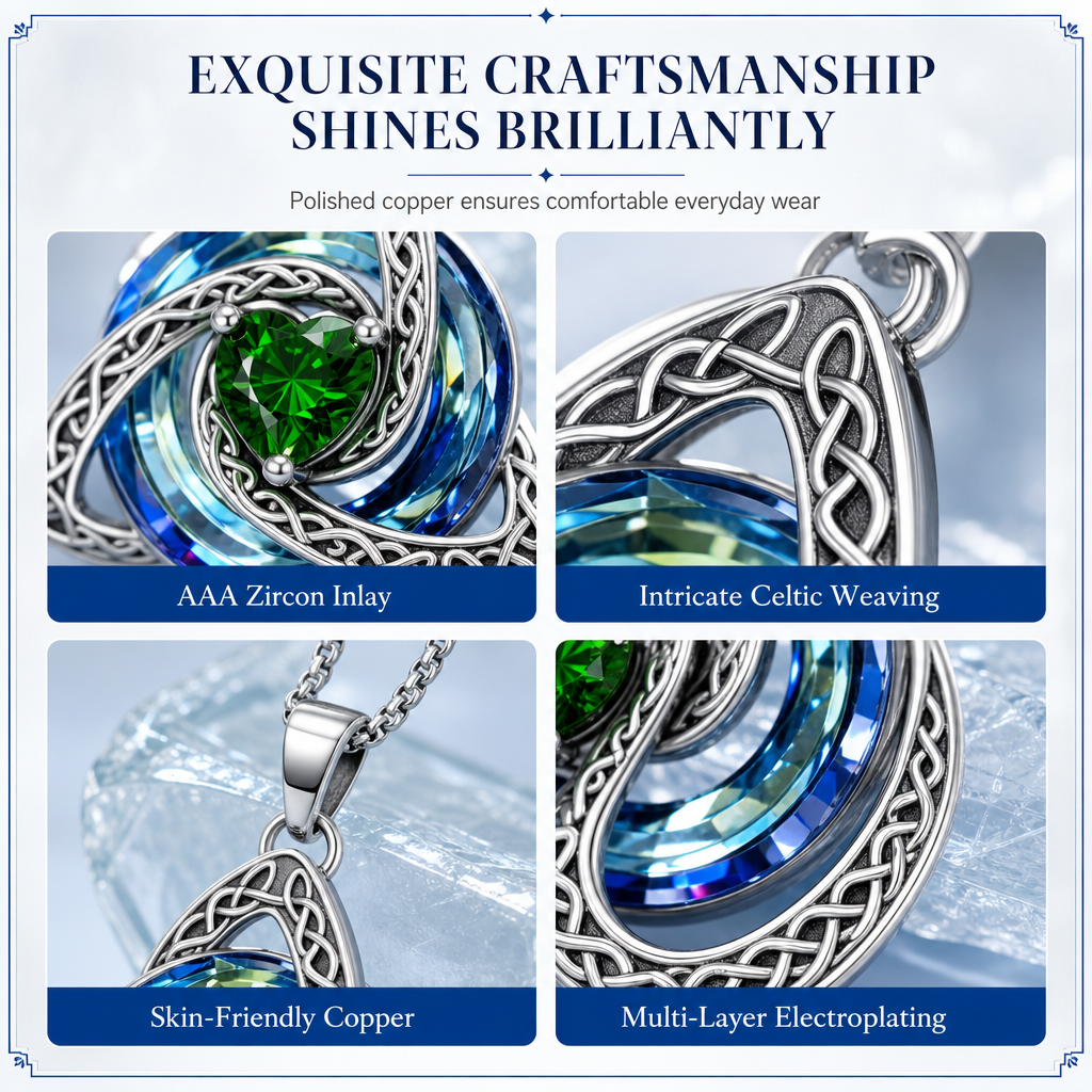 🥳2026 HOT SALE🥳Women's Celtic Knot Birthstone Pendant Necklace