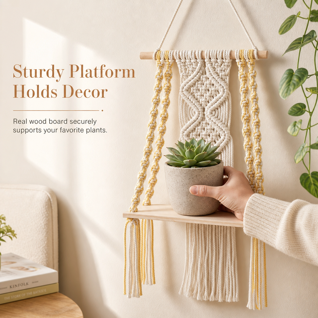 📢📢50% OFF !! ⏰Bohemian Handwoven Floating Shelf🌿