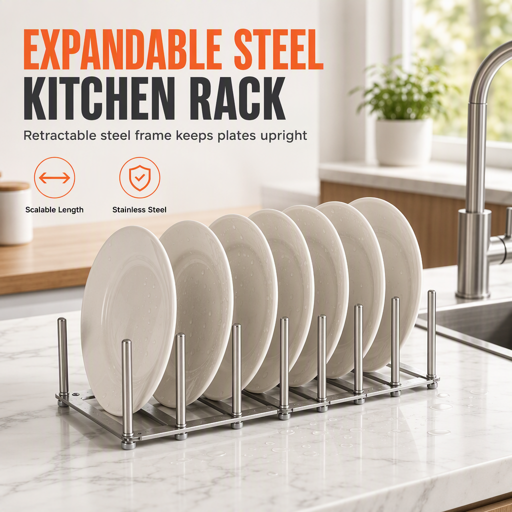 Expandable Stainless Steel Steaming Rack