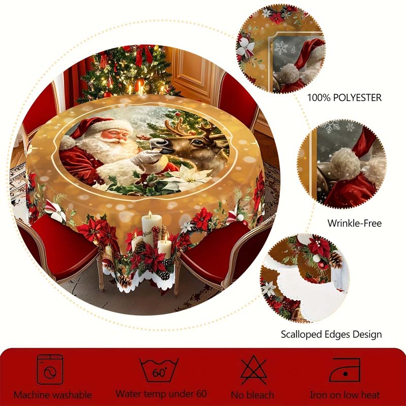 🎅 Christmas Tablecloth | Round & Rectangle