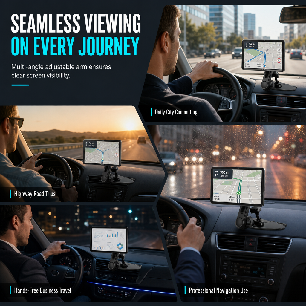 🚗 Car Phone Mount Holder – CD Slot & Air Vent Mount, Adjustable Gravity Design | Secure One-Hand Access for All Smartphones