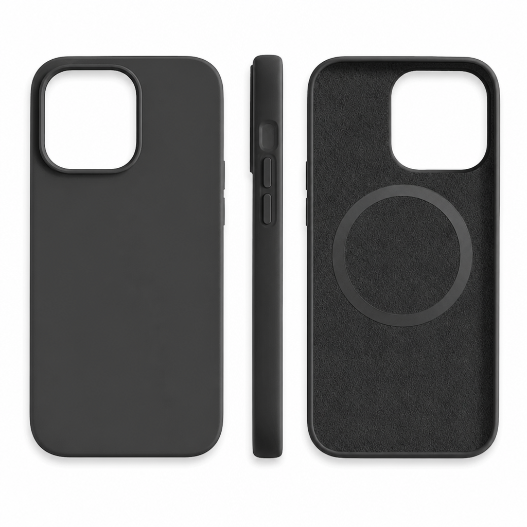 📱 Save 50%! 🧲 Liquid Silicone Case – Magnetic ring & soft flocked grip ✨