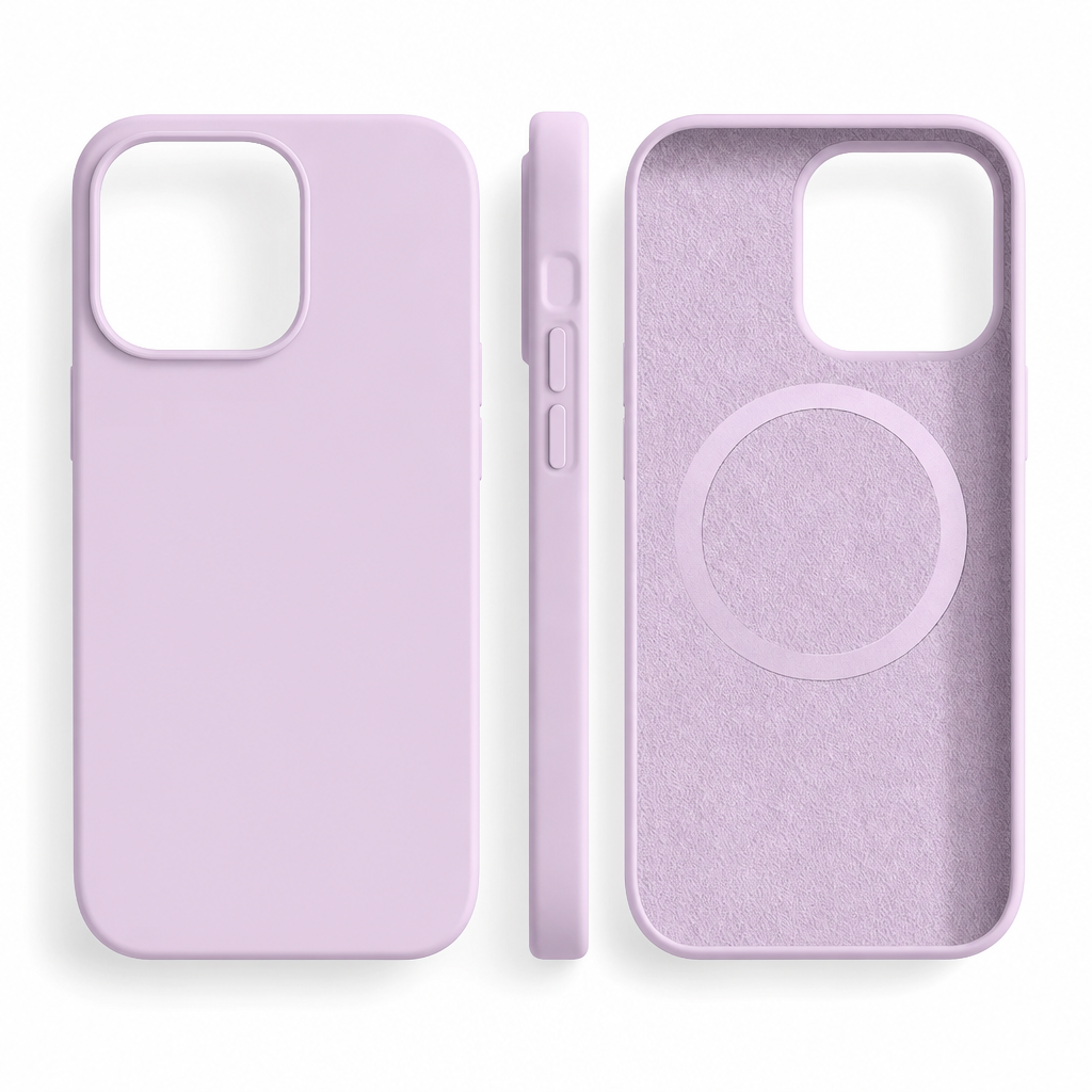 📱 Save 50%! 🧲 Liquid Silicone Case – Magnetic ring & soft flocked grip ✨