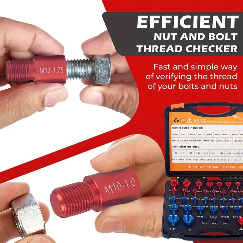 🔩 Thread Pitch Gauge Set: Metric & Imperial, Dual-Sided, Laser-Etched, 26/44-Piece, with Case