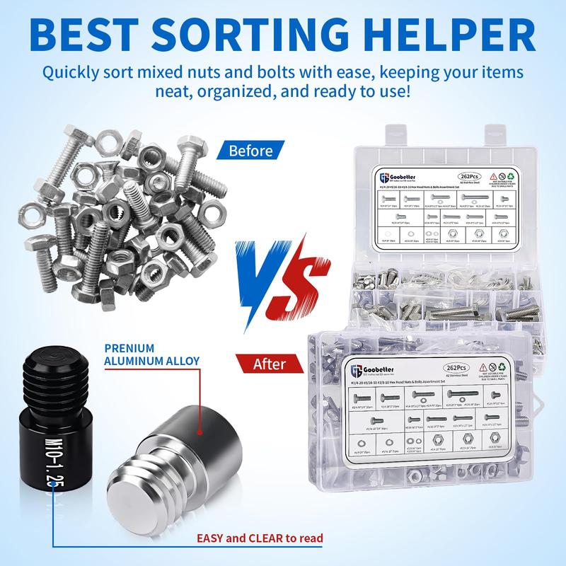 🔩 Thread Pitch Gauge Set: Metric & Imperial, Dual-Sided, Laser-Etched, 26/44-Piece, with Case
