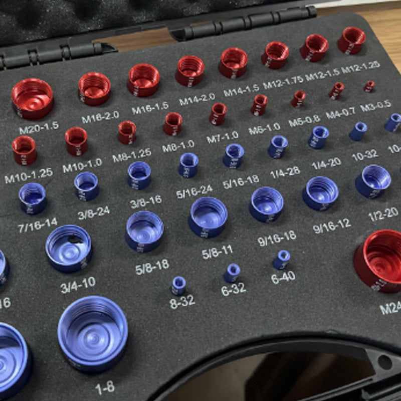 🔩 Thread Pitch Gauge Set: Metric & Imperial, Dual-Sided, Laser-Etched, 26/44-Piece, with Case