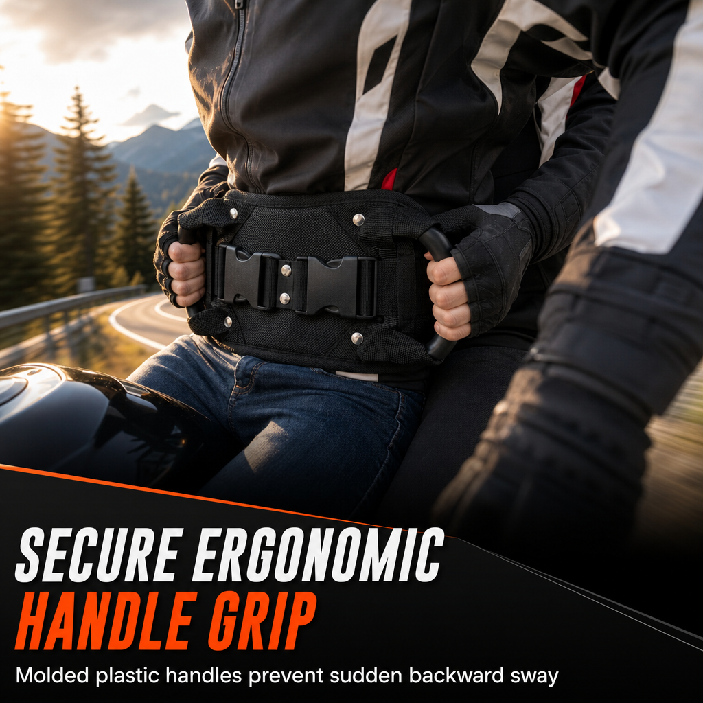 🎁2026 New Arrivals 50% OFF💥Motorcycle Passenger Grab Handle Belt – Non-slip, Adjustable, Heavy-Duty 🏍️✨