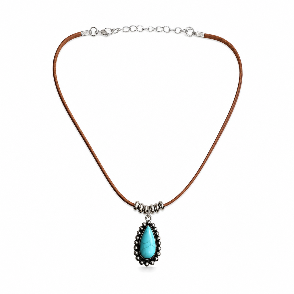 ⏳Limited-time 50% off⏰Vintage Bohemian Style Suede Layering Necklace for Women with Dragonfly or Waterdrop Pendant🦋📿