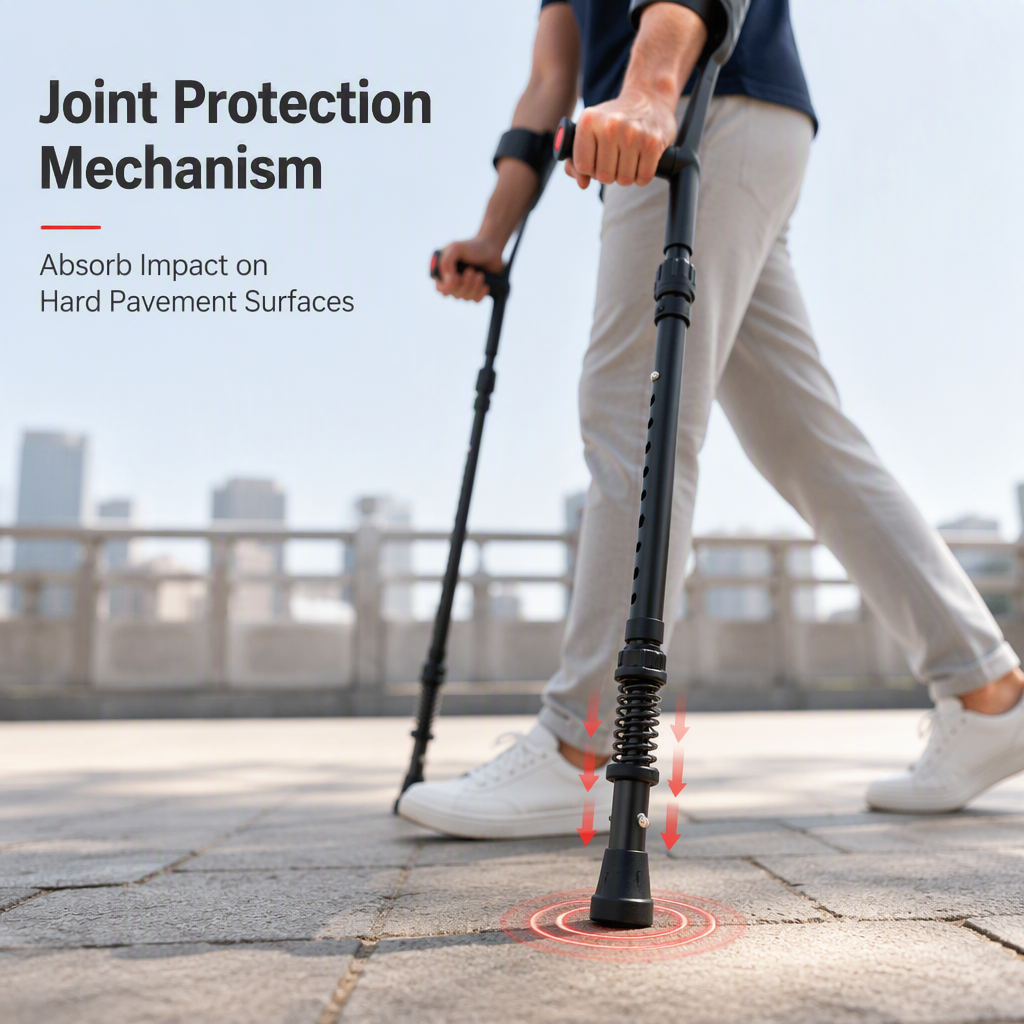50% OFF! ✨ Folding Forearm Crutches – Shock-Absorbing Spring System, Reinforced Aluminum Shaft & Slip-Resistant Rubber Feet – Comfortable Mobility Aid for Fracture Rehabilitation 🦵