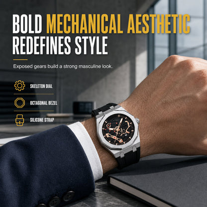 📢📢50% OFF !! ⏰Men's Sport Quartz Watch – Mechanical Style Luminous Hands, Date Calendar & Water Resistance ⌚