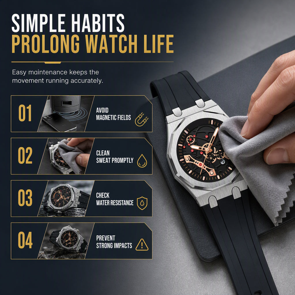 📢📢50% OFF !! ⏰Men's Sport Quartz Watch – Mechanical Style Luminous Hands, Date Calendar & Water Resistance ⌚