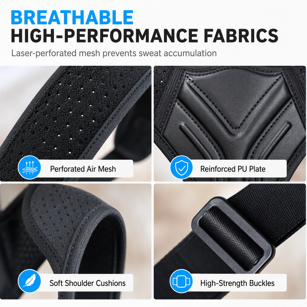 Breathable Back Posture Corrector Belt for Adults and Children Invisible Support Strap to Improve Sitting Posture and Prevent Hunchback