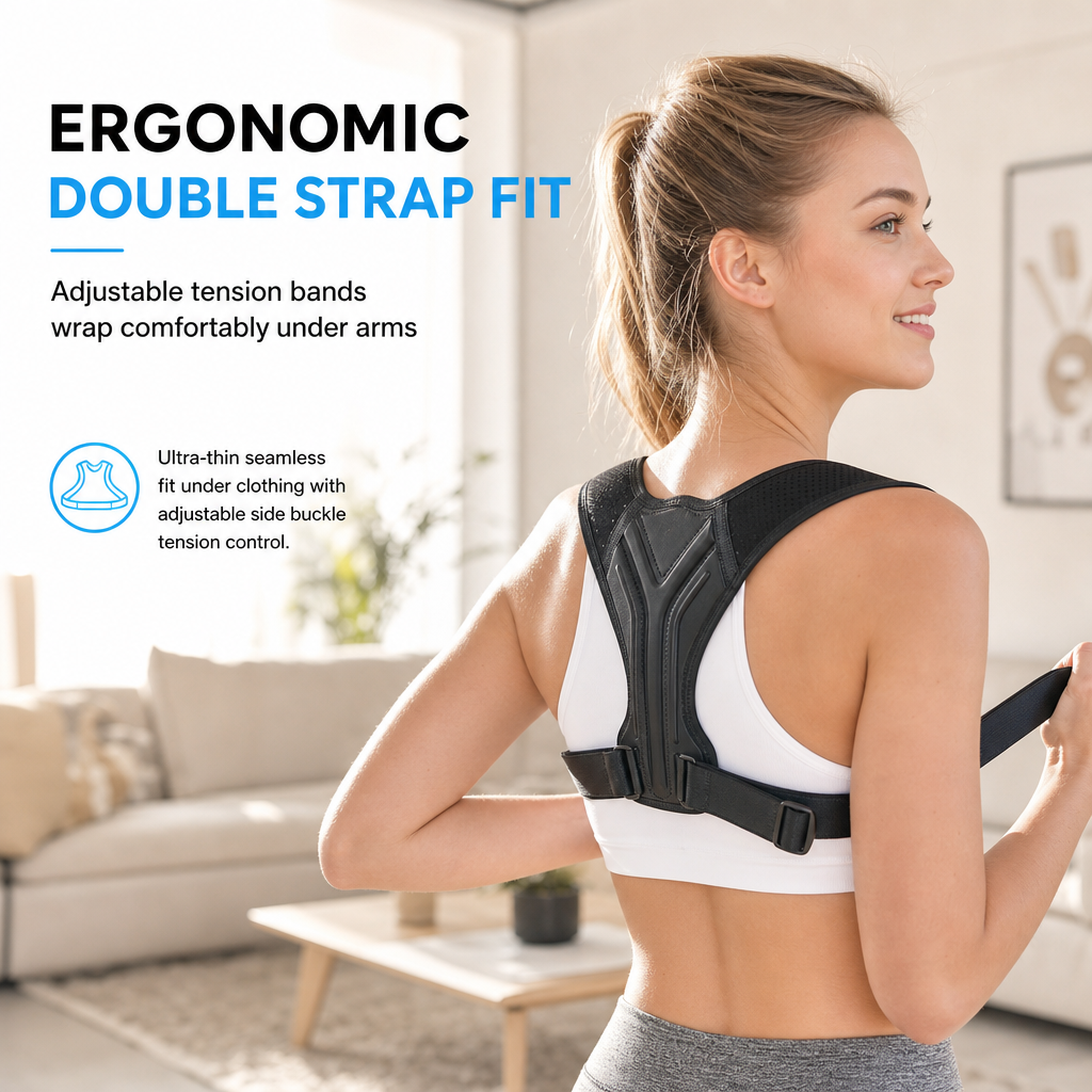 Breathable Back Posture Corrector Belt for Adults and Children Invisible Support Strap to Improve Sitting Posture and Prevent Hunchback