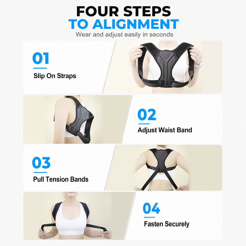 Breathable Back Posture Corrector Belt for Adults and Children Invisible Support Strap to Improve Sitting Posture and Prevent Hunchback