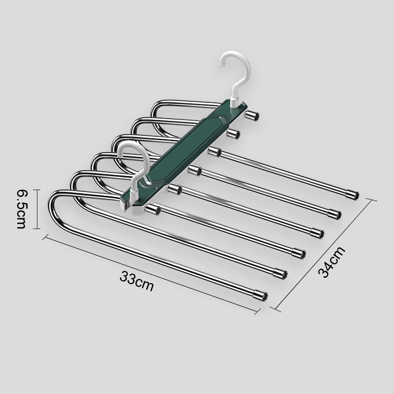 🔥50% OFF 👖 Multi-Layer Space-Saving Pants Hanger – Vertical Closet Organizer for Jeans, Trousers, Scarves & Ties, Compact Wardrobe Storage Rack ✨