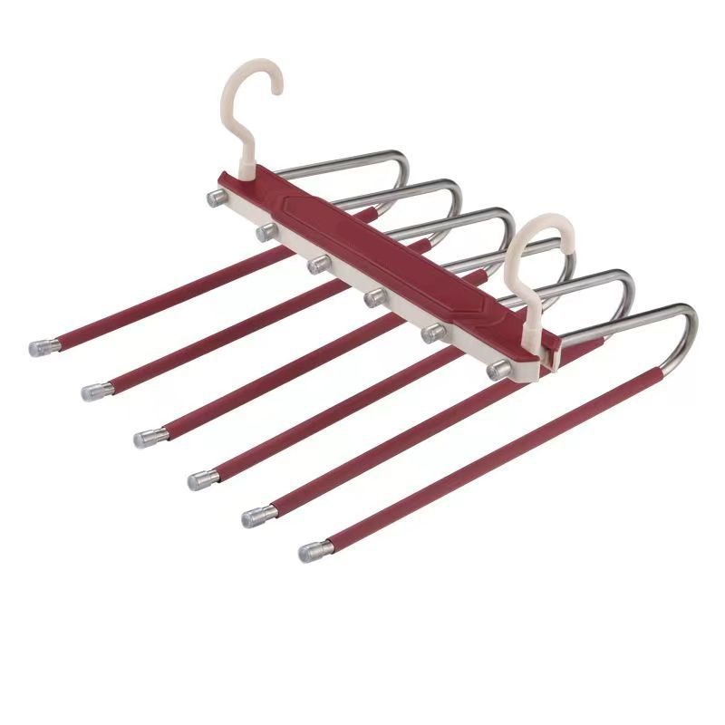 🔥50% OFF 👖 Multi-Layer Space-Saving Pants Hanger – Vertical Closet Organizer for Jeans, Trousers, Scarves & Ties, Compact Wardrobe Storage Rack ✨