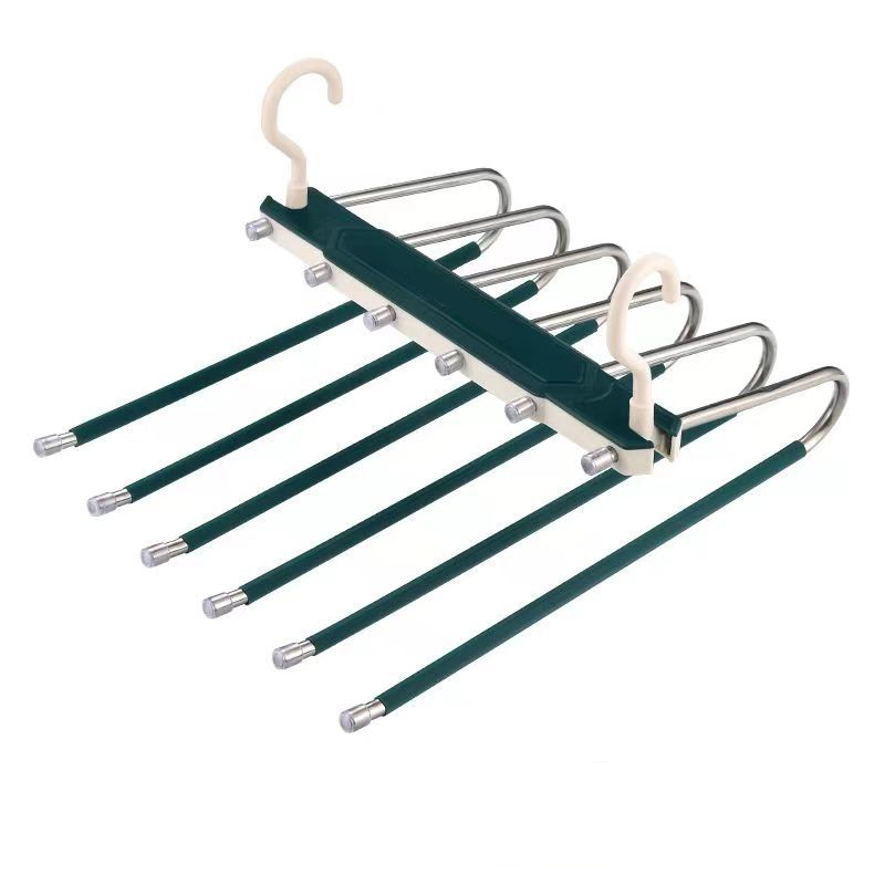 🔥50% OFF 👖 Multi-Layer Space-Saving Pants Hanger – Vertical Closet Organizer for Jeans, Trousers, Scarves & Ties, Compact Wardrobe Storage Rack ✨