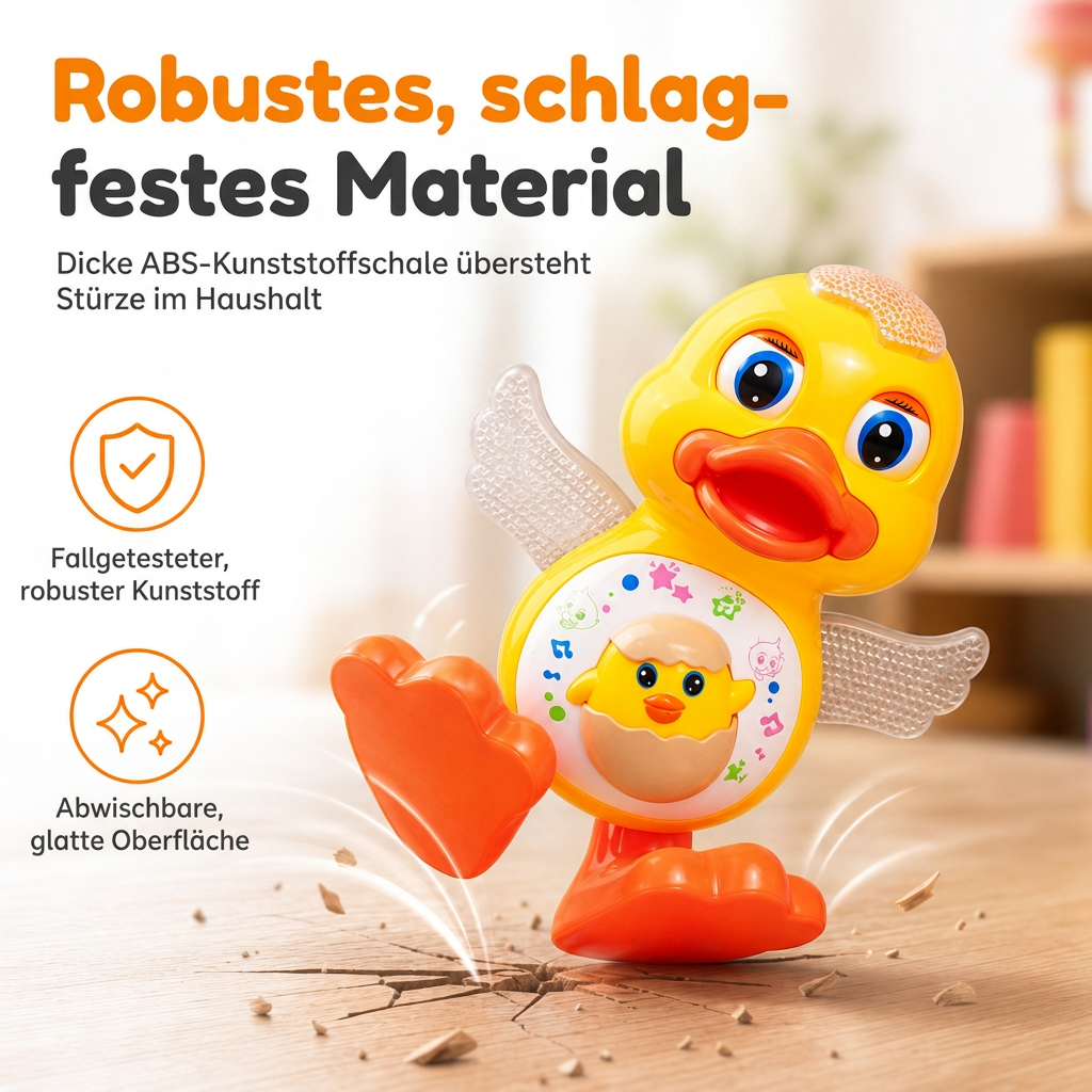 🎁2026 New Arrivals 50% OFF💥Electric Singing and Dancing Cartoon Duck Toy | LED Light Effects, Waddling Motion🌈